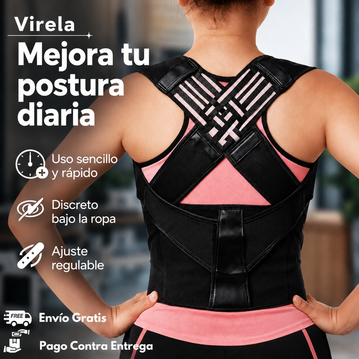 Virela ®️: Corrector de Postura Ajustable e Invisible